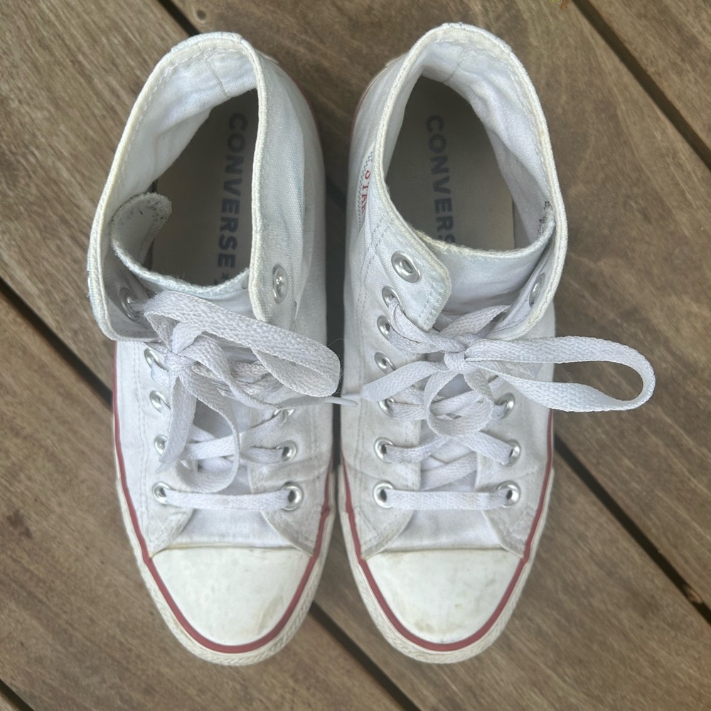 Converse Chuck Taylor All Star High Top Women’s Canvas Sneakers Shoe White sz 8 - Picture 5 of 9